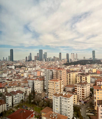a view of a city from a tall building